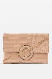 Topshop Cooper Crocodile Effect Clutch at Nordstrom