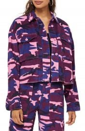 Topshop Corduroy Camo Jacket at Nordstrom