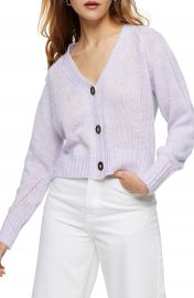 Topshop Cropped Knitted Cardigan at Nordstrom