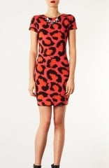 Topshop Cutout Back Leopard Print Dress at Nordstrom