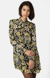 Topshop Daisy Print Shirtdress at Nordstrom