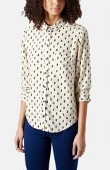 Topshop Diamond Print Woven Shirt at Nordstrom