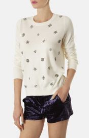 Topshop Embellished Knit Sweater at Nordstrom