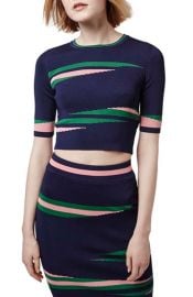 Topshop Eraser Stripe Crop Top at Nordstrom