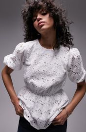 Topshop Eyelet Blouse at Nordstrom