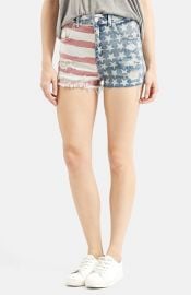 Topshop Flag Denim Mom Shorts at Nordstrom