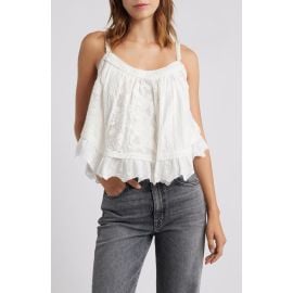Topshop Floral Embroidered Cotton Tank at Nordstrom
