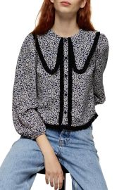 Topshop Floral Print Blouse at Nordstrom Rack