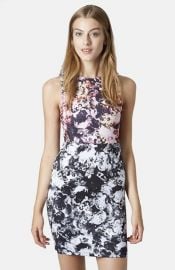 Topshop Floral Print Body-Con Dress at Nordstrom