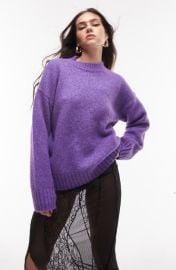 Topshop Fluffy Crewneck Sweater at Nordstrom