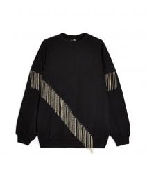 Topshop Fringe Chain Sweatshirt at Yoox