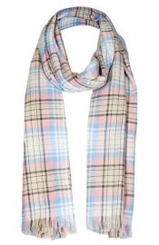 Topshop Fringed Plaid Scarf at Nordstrom