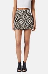 Topshop Geo Jacquard Miniskirt at Nordstrom