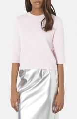 Topshop Hexagon Quilted Top at Nordstrom