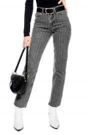 Topshop High Waist Pinstripe Jeans   Nordstrom at Nordstrom