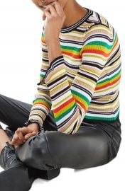 Topshop Hyper Stripe Sweater at Nordstrom