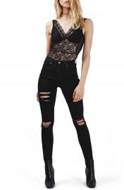 Topshop Lace   Mesh Bodysuit at Nordstrom