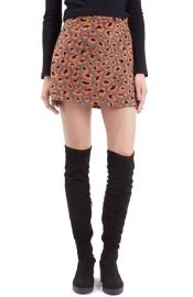 Topshop Leopard Print A-Line Miniskirt at Nordstrom