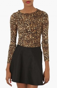 Topshop Leopard Top at Nordstrom