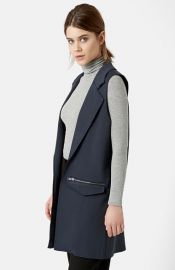 Topshop Long Utility Vest at Nordstrom