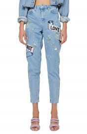 Topshop Love Me Bleach Mom Jeans at Nordstrom