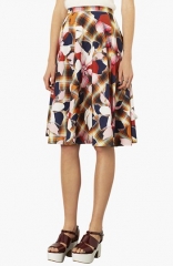 Topshop Marigold Midi Skater Skirt at Nordstrom