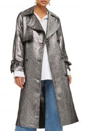 Topshop Metallic Trench Coat   Nordstrom at Nordstrom