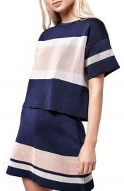 Topshop Modern Stripe Boxy Tee at Nordstrom