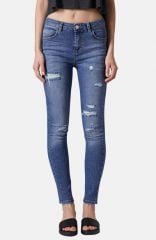 Topshop Moto Destroyed Skinny Jeans at Nordstrom