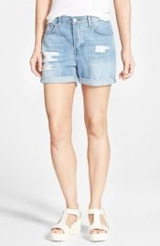 Topshop Moto and39Haydenand39 Bleach Ripped Jean Shorts at Nordstrom