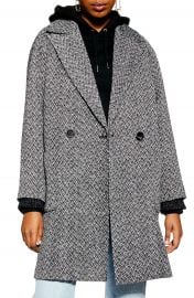 Topshop Odell Herringbone Coat   Nordstrom at Nordstrom