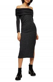 Topshop Off The Shoulder Midi Sweater Dress   Nordstrom at Nordstrom