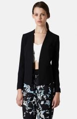 Topshop Open Front Blazer in black at Nordstrom