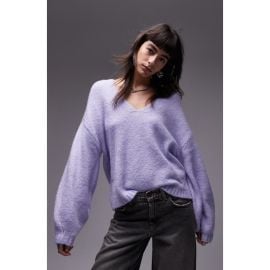 Topshop Oversize V-Neck Sweater at Nordstrom