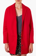 Topshop Oversized Snap Button Coat at Nordstrom