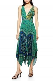 Topshop Paisley Handkerchief Hem Pinafore Midi Dress   Nordstrom at Nordstrom