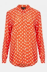 Topshop Polka Dot Dolman Shirt at Nordstrom