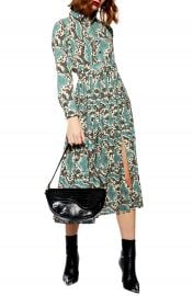 Topshop Python Pleated Shirtdress   Nordstrom at Nordstrom