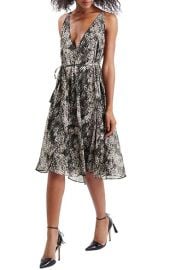 Topshop Python Print V-Neck Midi Dress at Nordstrom