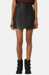 Topshop Quilted A-Line Skirt at Nordstrom