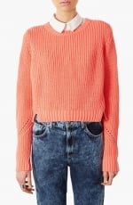 Topshop Ribbed Crop Sweater at Nordstrom