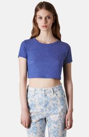 Topshop Ribbed Crop Tee at Nordstrom