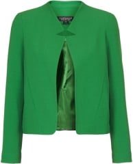 Topshop Romeo Crepe Jacket in green at Nordstrom