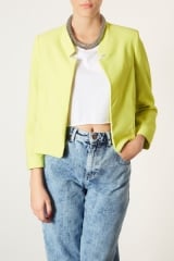 Topshop Romeo Crepe Jacket in yellow at Nordstrom