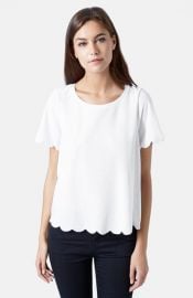 Topshop Scallop Frill Tee at Nordstrom