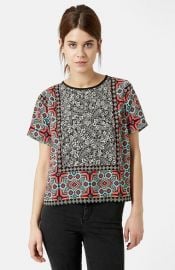 Topshop Scarf Print Top at Nordstrom