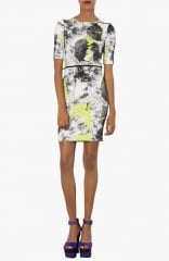 Topshop Scribble Print Body-Con Jersey Minidress at Nordstrom