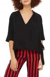 Topshop Side Tie Blouse at Nordstrom