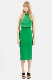 Topshop Sleeveless Cutout Midi Dress at Nordstrom