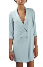 Topshop Slouchy Longline Blazer in Blue at Nordstrom